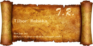 Tibor Rebeka névjegykártya